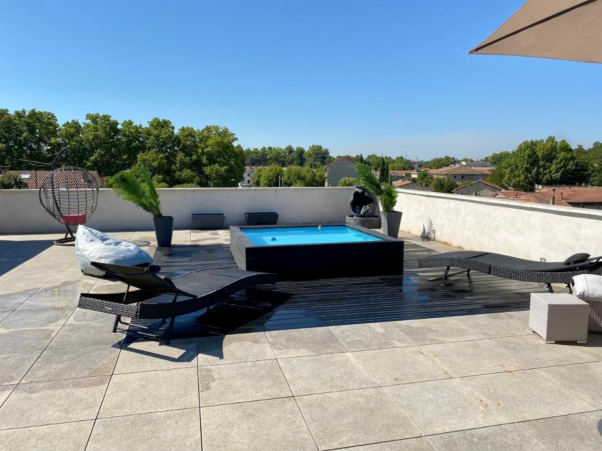 Appartement Rooftop Avec Piscine Avignon Bagian luar foto